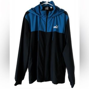 Puma Men’s Hooded Jacket Outerwear Shell; Size Large